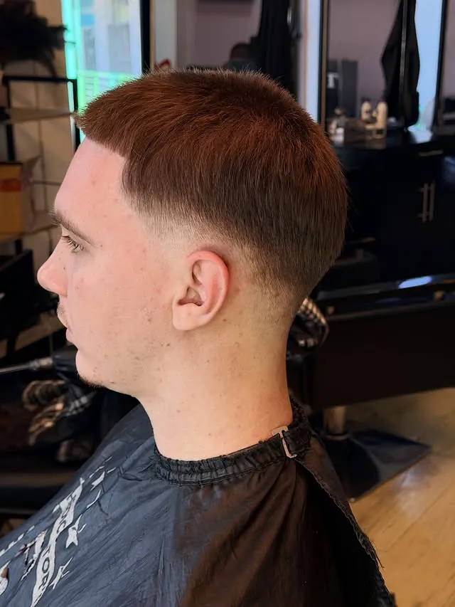 Precision fade with textured top
